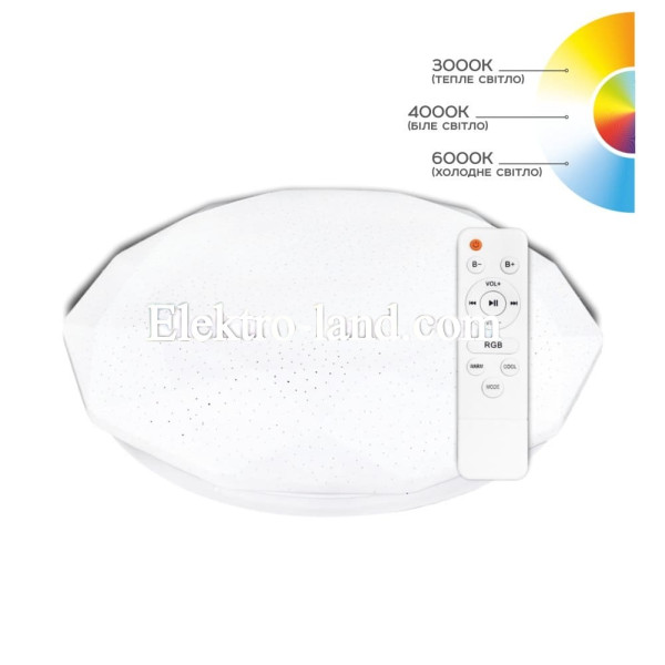 LED светильник Biom Smart 55W SML-R44-55-RGB 3000-6000K+RGB с д/у музыкальный
